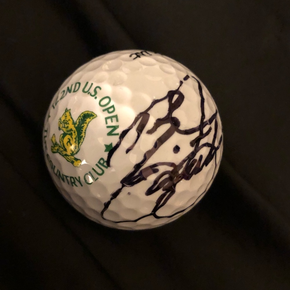 Rickie Fowler Signed 122nd US open golf ball - the country’s club
